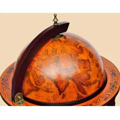 vidaXL Support de vin sous forme de globe Bois d'eucalyptus 60774