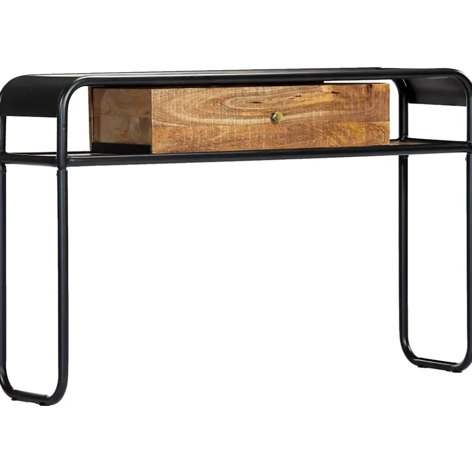 vidaXL Table console 118 x 30 x 75 cm Bois de manguier massif