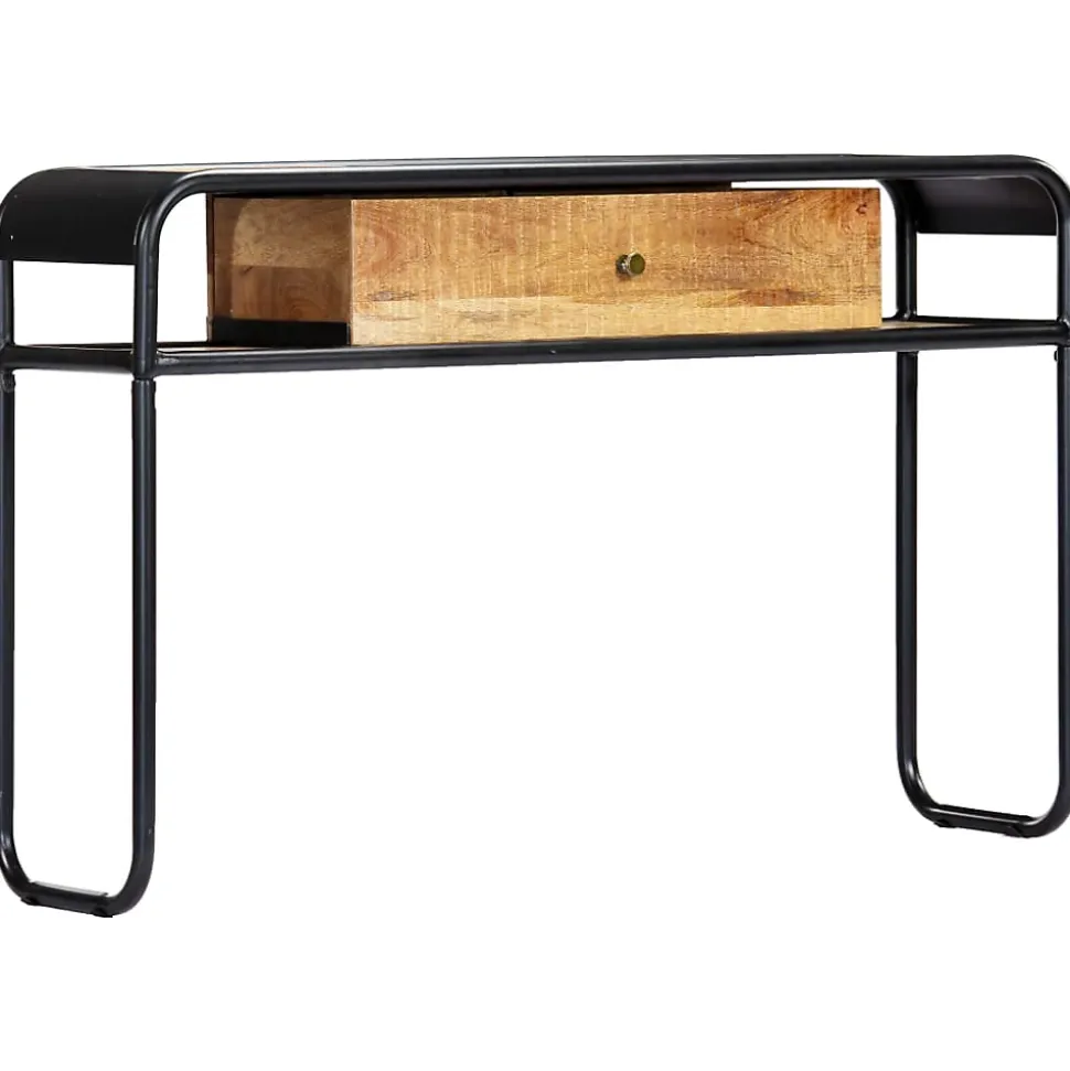 vidaXL Table console 118 x 30 x 75 cm Bois de manguier massif