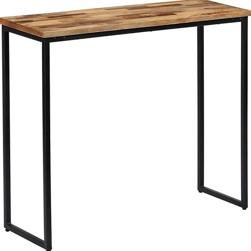vidaXL Table console Teck recyclé massif 90 x 30 x 76 cm