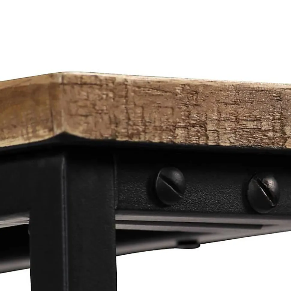 vidaXL Table console Teck recyclé massif 90 x 30 x 76 cm