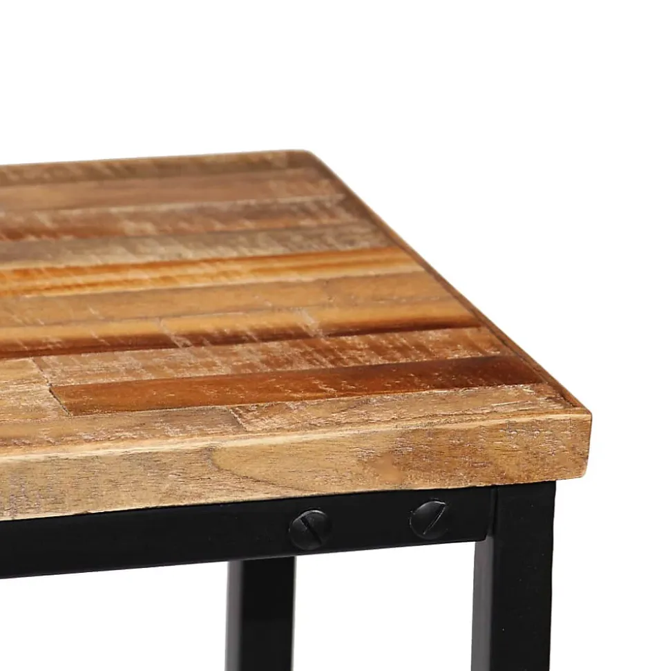 vidaXL Table console Teck recyclé massif 90 x 30 x 76 cm