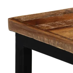 vidaXL Table console Teck recyclé massif 90 x 30 x 76 cm
