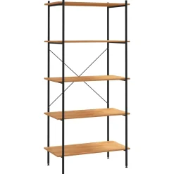 VidaXL étagère à 5 niveaux Noir et chêne 80x40x163 cm 336348