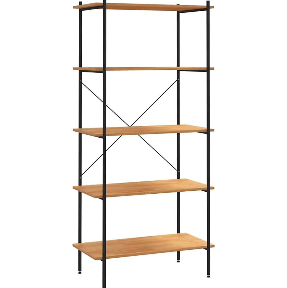 VidaXL étagère à 5 niveaux Noir et chêne 80x40x163 cm 336348