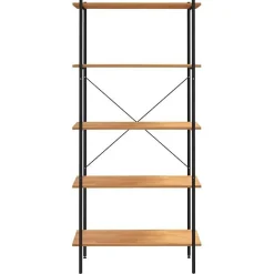 VidaXL étagère à 5 niveaux Noir et chêne 80x40x163 cm 336348