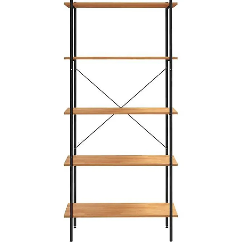VidaXL étagère à 5 niveaux Noir et chêne 80x40x163 cm 336348