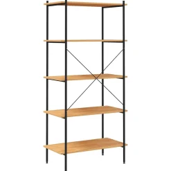 VidaXL étagère à 5 niveaux Noir et chêne 80x40x163 cm 336348