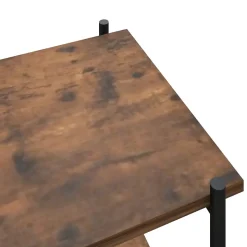 VidaXL étagère à 4 niveaux noir et naturel 80x40x130 cm 336345