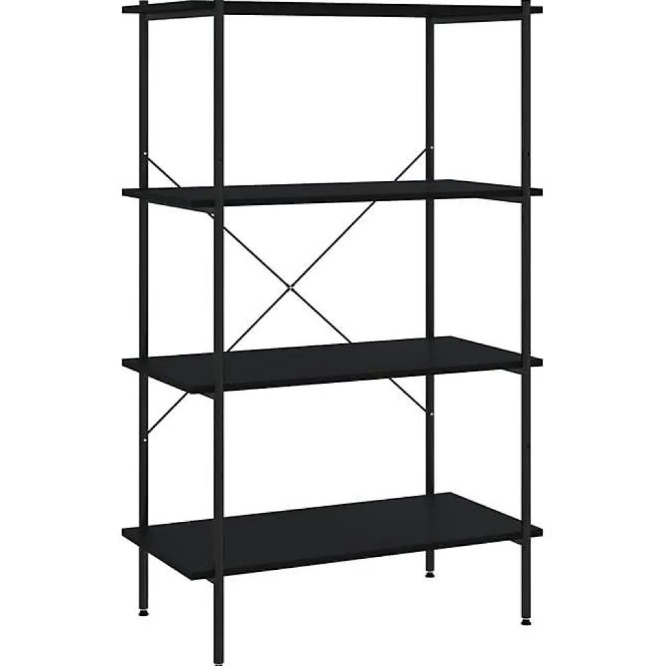 VidaXL étagère à 4 niveaux Noir 80x40x130 cm 336343