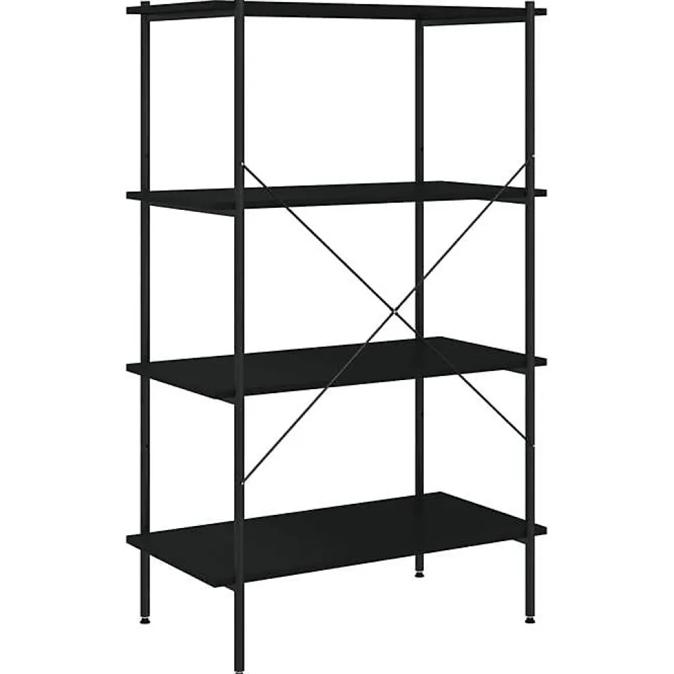VidaXL étagère à 4 niveaux Noir 80x40x130 cm 336343