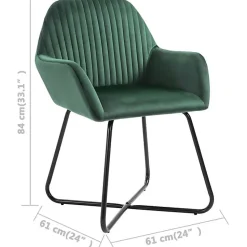 vidaXL 4x Chaises de Salle à Manger Chaises à Dîner Chaises de Repas Sièges de Cuisine Chaises de Salon Bureau Maison Vert 277007