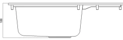 Évier compact en composite blanc 1 bac à encastrer Karta