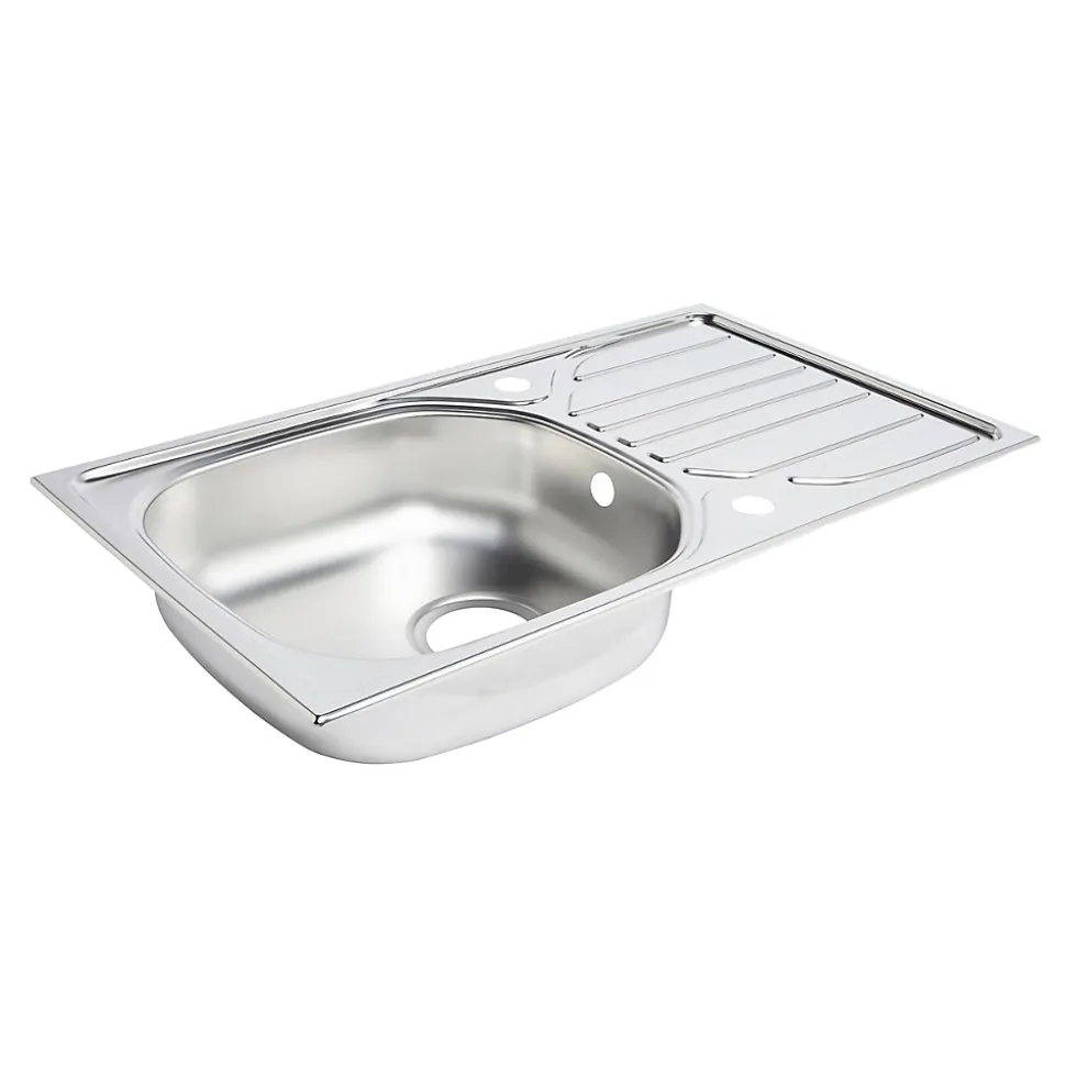 Évier de cuisine à encastrer 1 bac Turing inox satiné