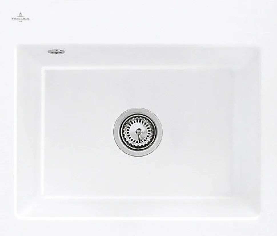 Évier en céramique 1 cuve à encastrer Villeroy & Boch Subway blanc mat