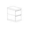 Vipack Caisson sous bureau 2 tiroirs Lara Bois Blanc Vipack