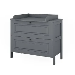 Vitalispa Commode à langer Gris 108x98cm avec 2 tiroirs