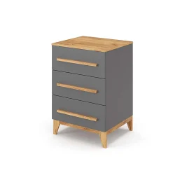 Vitalispa Commode avec tiroirs Gris 53.4x88cm