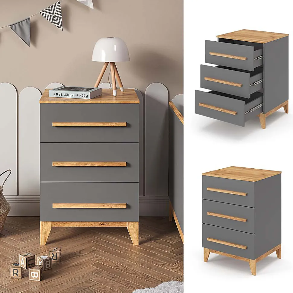 Vitalispa Commode avec tiroirs Gris 53.4x88cm