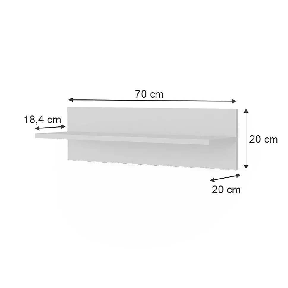 Vitalispa Étagère enfant Blanc 70x20cm