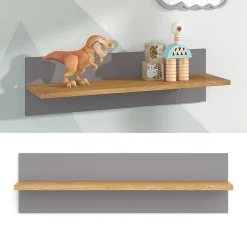 Vitalispa Étagère murale pour chambre denfant Gris 70x20cm