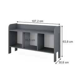 Vitalispa Étagère pour enfants Gris 107.2x63.8cm