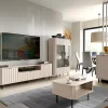 Vitrine 98 cm gris cachemire 2 portes NOVADO