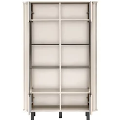 Vitrine 98 cm gris cachemire 2 portes NOVADO