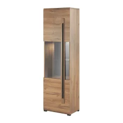 Vitrine 1 porte avec LED Louis Bois