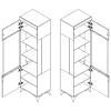Vitrine 1 porte LED inclus Ruben Blanc