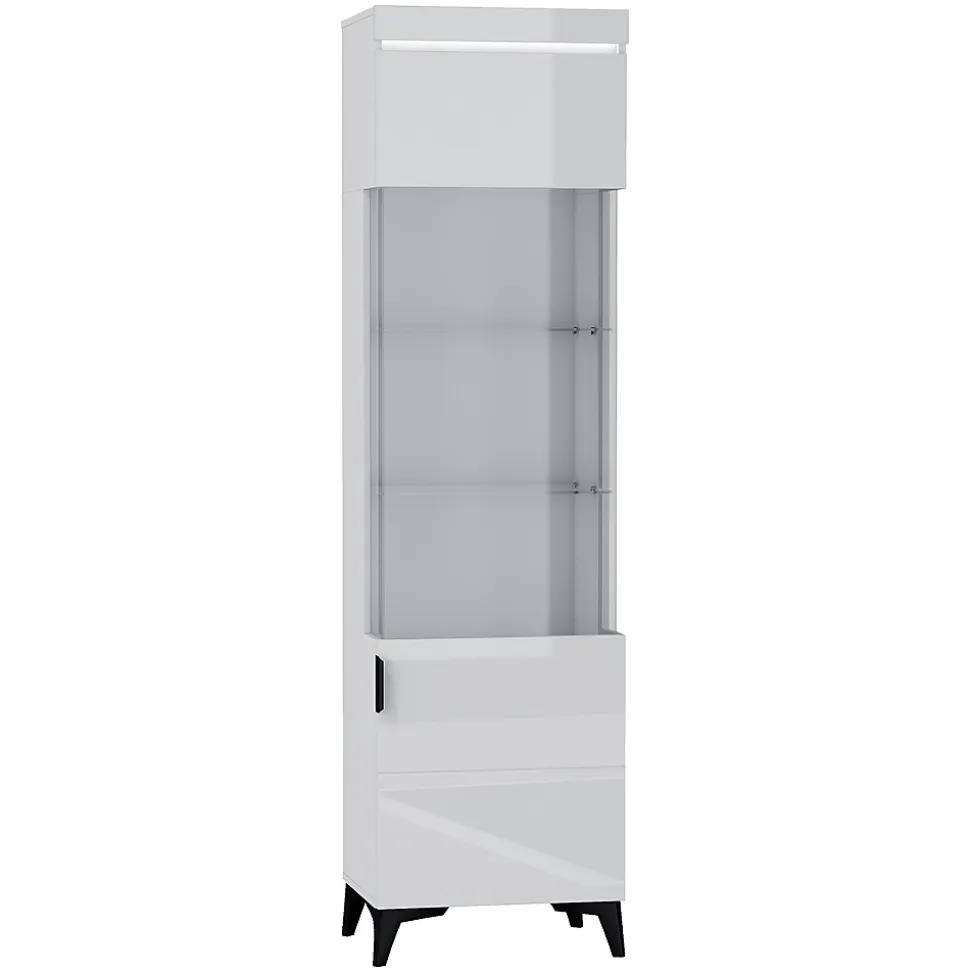 Vitrine 1 porte LED inclus Ruben Blanc