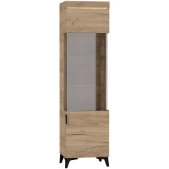 Vitrine 1 porte LED inclus Ruben Bois