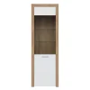 Vitrine 1 porte Nora Blanc et Bois