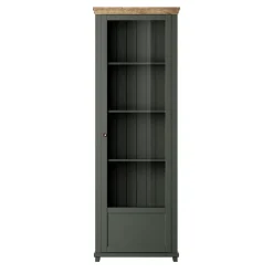 Vitrine 1 porte ouverture droite Martin Vert et Bois