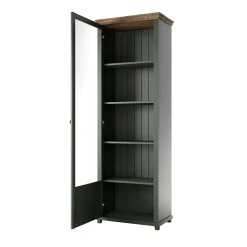 Vitrine 1 porte ouverture gauche Martin Vert et Bois
