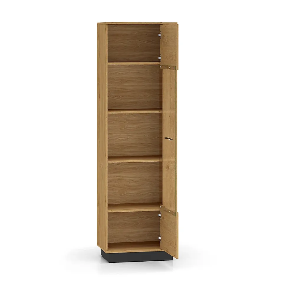 Vitrine 1 porte Ysia Bois et Noir