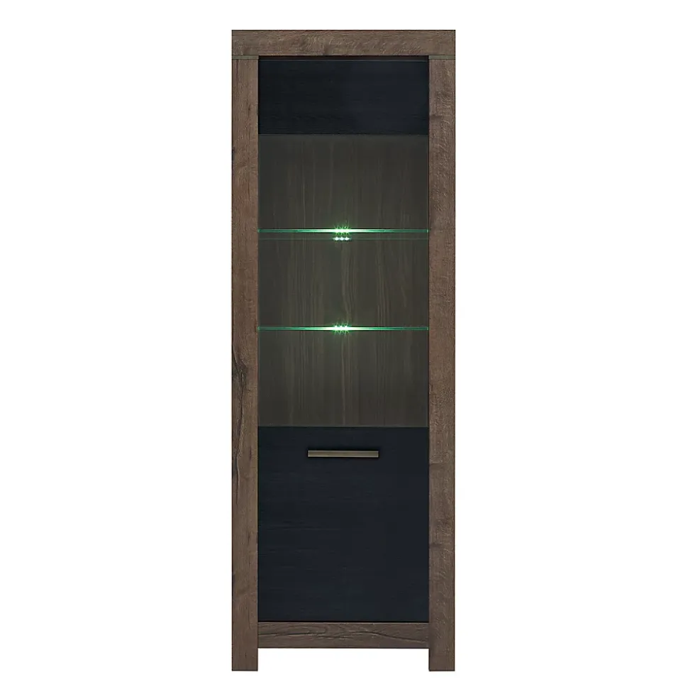 Vitrine 2 portes Adam Bois et Noir