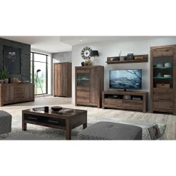 Vitrine 2 portes Adam Bois fonce