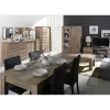 Vitrine 2 portes coulissantes ROMI avec porte vitrée - Coloris dab canyon - 120 x 180 x 55 cm