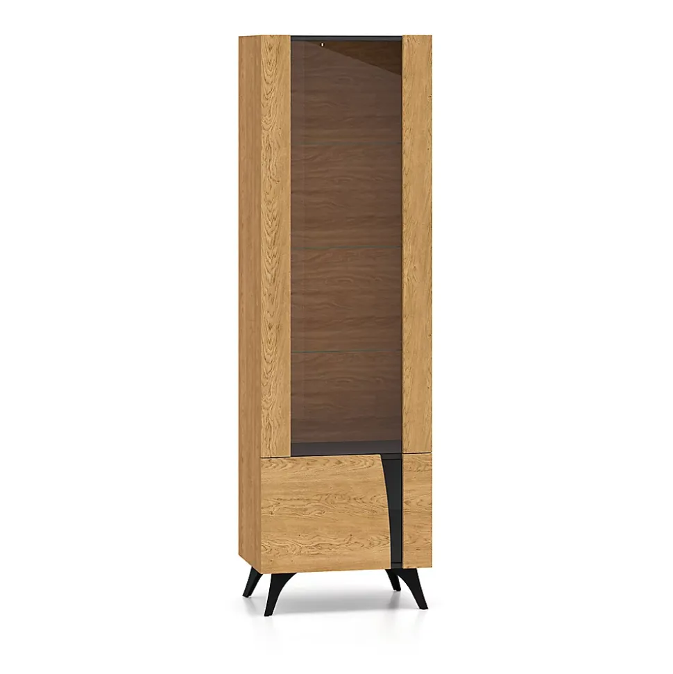 Vitrine 2 portes gauche Soah Bois et Noir