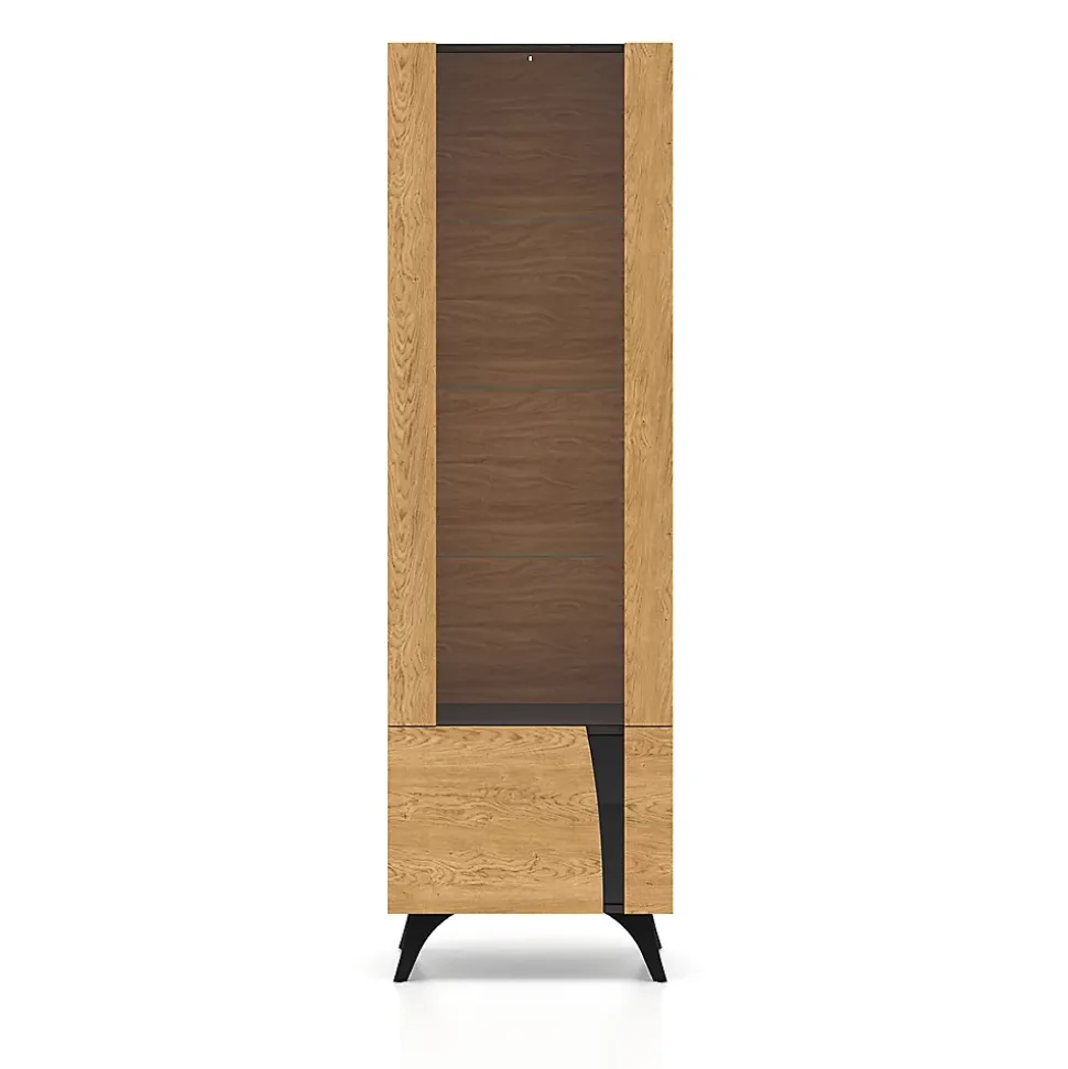 Vitrine 2 portes gauche Soah Bois et Noir