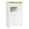 Vitrine 3 portes Hella Blanc et Bois