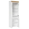 Vitrine 2 portes Hella Blanc et Bois