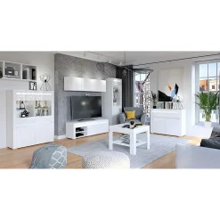 Vitrine 2 portes LED inclus Kasla Blanc