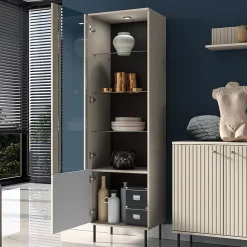 Vitrine 2 portes LED Nova Cachemire
