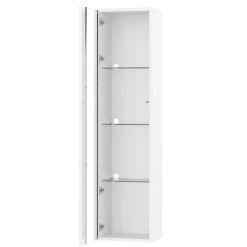 Vitrine - Vitrine de Collection - LED à Changement de - Télécommande/App - PB et Verre - 40 x 29 x 170 cm - Blanc