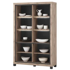 Vitrine avec éclairage 2+2 portes Elégance