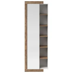 Vitrine design coloris chene et blanc brillant collection SINATRA.