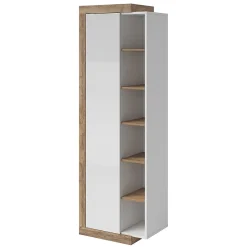 Vitrine design coloris chene et blanc brillant collection SINATRA.
