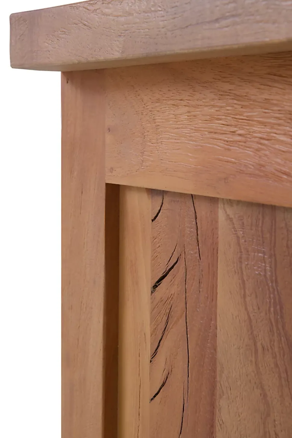 Vitrine en bois massif d'acacia recyclé